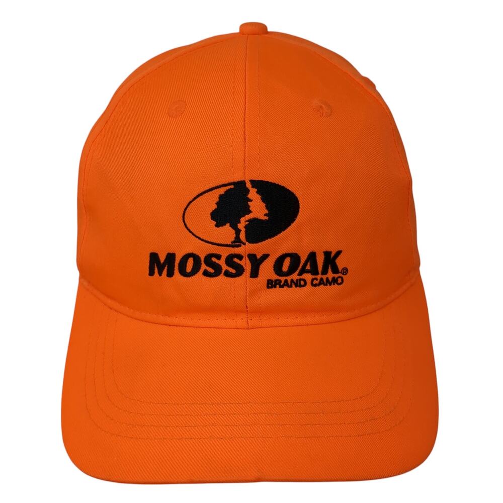 Mossy Oak Brand Camo Baseball Cap Orange OS Adjustable Embroidered Paramount